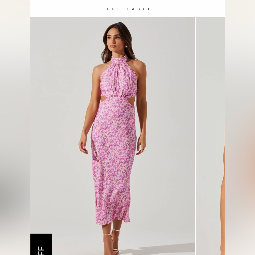 Worn once ASTR the label halter midi dress